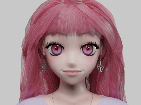 Basic Beautiful girl V35652 3D 모델