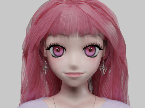 Basic Beautiful girl V35652 3D Model
