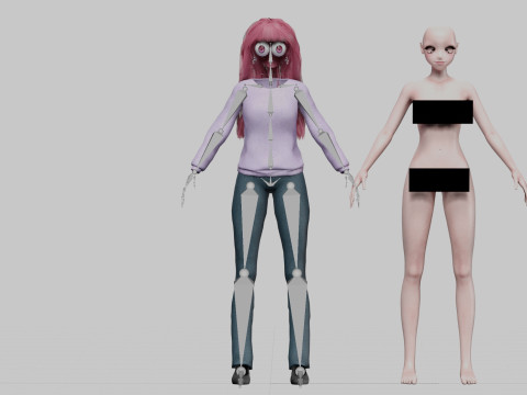 Basic Beautiful girl V35652 3D 모델