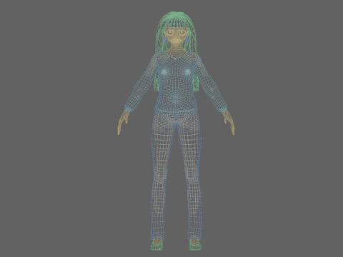 Basic Beautiful girl V35652 3D Model