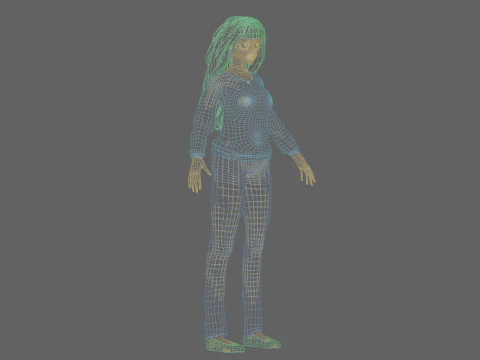 Basic Beautiful girl V35652 3D Model