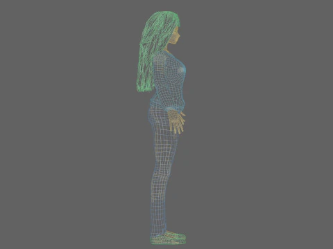 Basic Beautiful girl V35652 3D Model