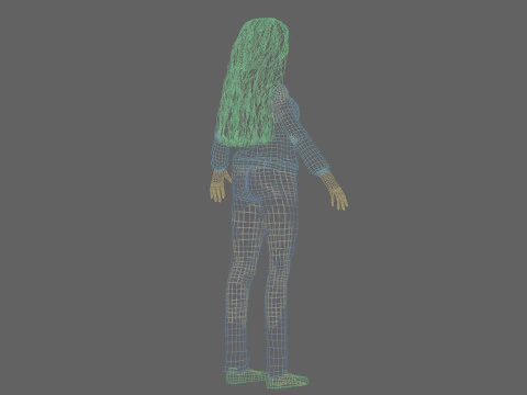Basic Beautiful girl V35652 3D Model