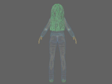 Basic Beautiful girl V35652 3D Model