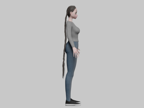 Basic classic girl V31807 3D Model