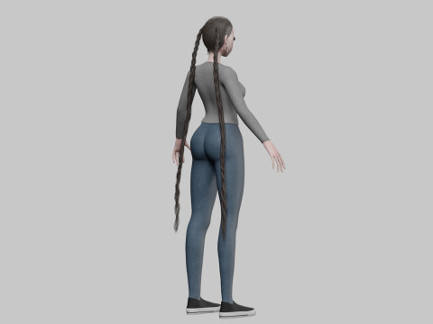 Basic classic girl V31807 3D Model