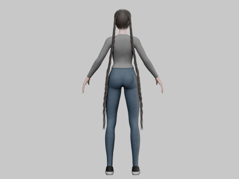 Basic classic girl V31807 3D Model