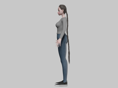 Basic classic girl V31807 3D Model
