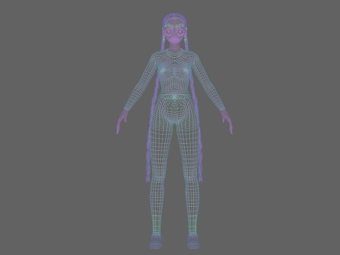 Basic classic girl V31807 3D Model