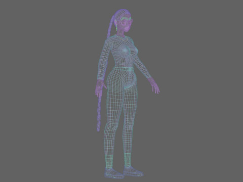 Basic classic girl V31807 3D Model