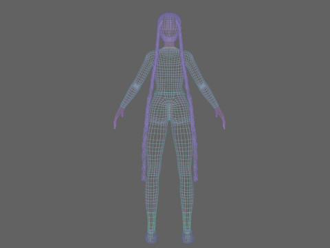 Basic classic girl V31807 3D Model