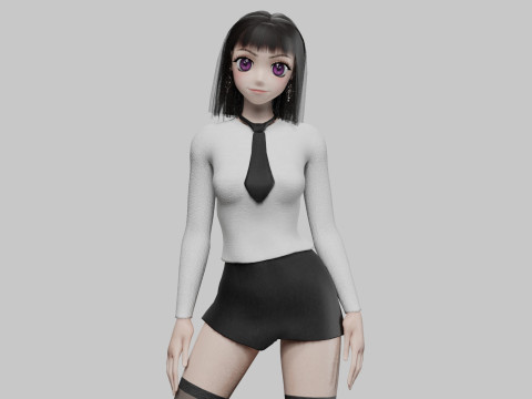 Basic cool girl V30740 3D Model