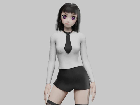 बेसिक कूल गर्ल V30740 3D मॉडल