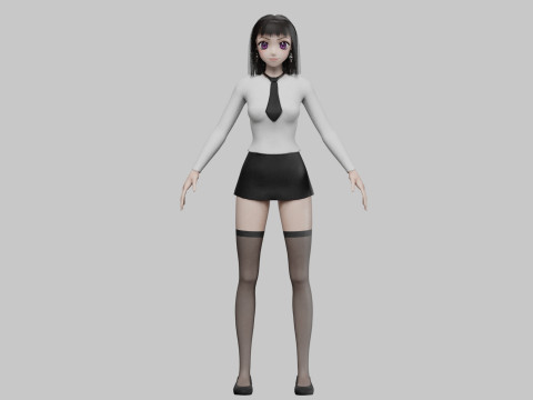 Basic cool girl V30740 3D मॉडल