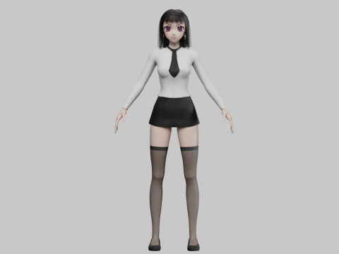Basic cool girl V30740 3D Model