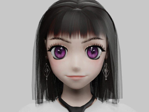 Basic cool girl V30740 3D Model