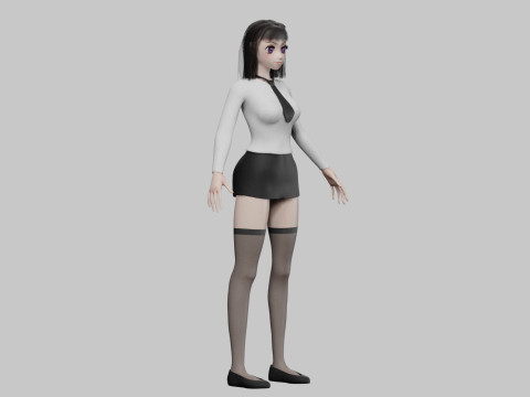 Basic cool girl V30740 3D मॉडल