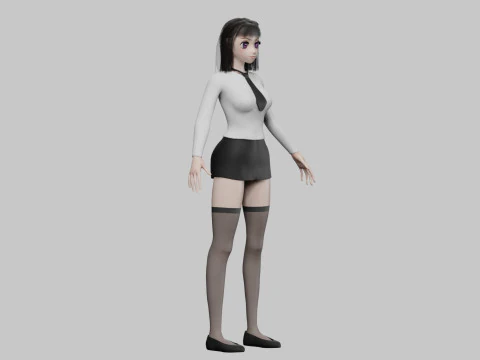 Basic cool girl V30740 3D Model
