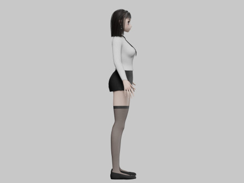Basic cool girl V30740 3D मॉडल