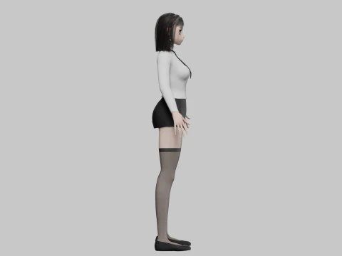 Basic cool girl V30740 3D Model
