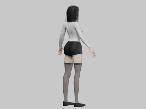 Basic cool girl V30740 3D Model