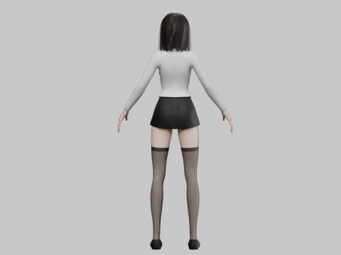 Basic cool girl V30740 3D मॉडल