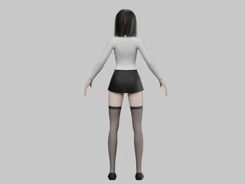 Basic cool girl V30740 3D Model