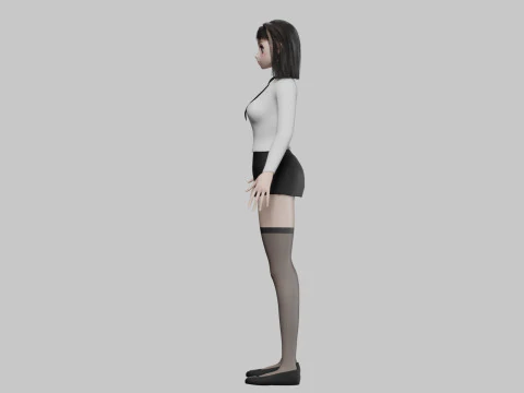 Basic cool girl V30740 3D Model