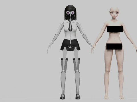 Basic cool girl V30740 3D Model