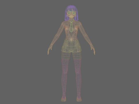 Basic cool girl V30740 3D Model