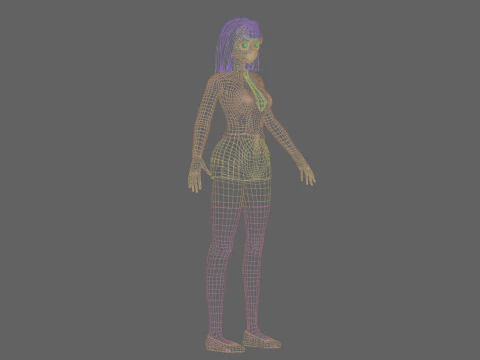 Basic cool girl V30740 3D Model