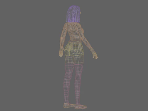 Basic cool girl V30740 3D Model