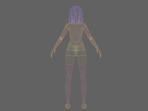 Basic cool girl V30740 3D Model