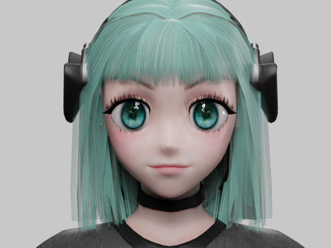 Basic cute girl V35675 3D 모델