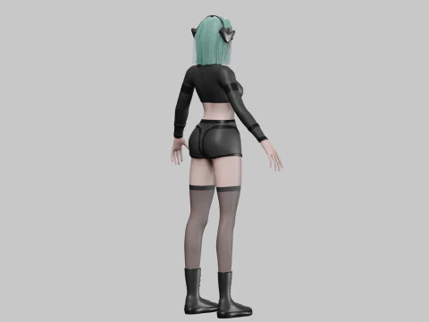 Basic cute girl V35675 3D Model