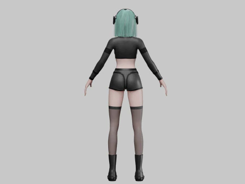 Basic cute girl V35675 3D Model