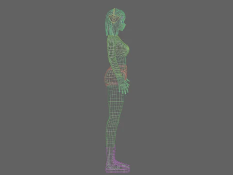 Basic cute girl V35675 3D Model