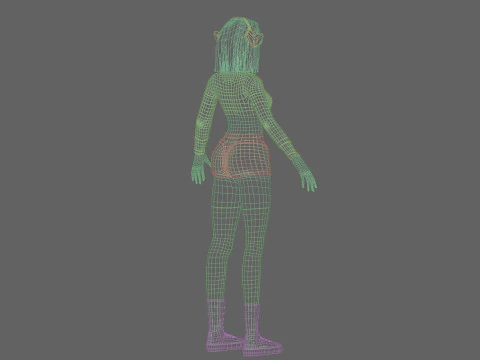 Basic cute girl V35675 3D Model