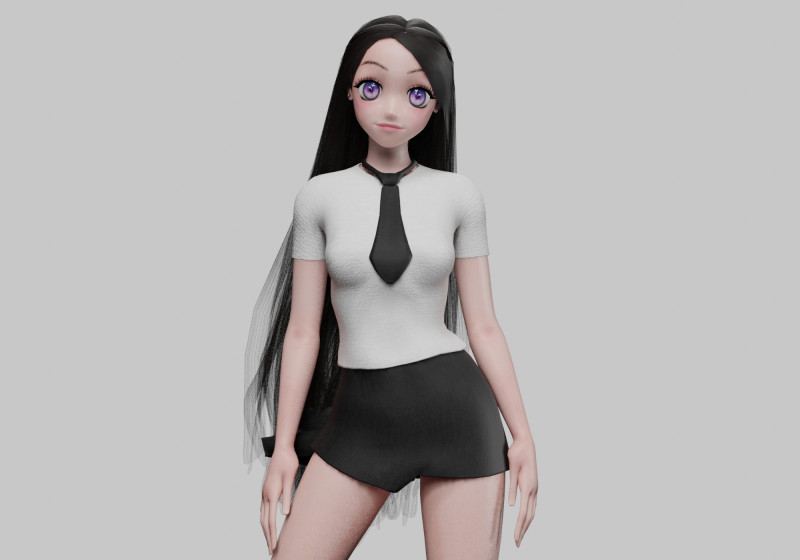 Basic Standard girl V31499 Modello 3D .c4d .max .obj .3ds .fbx .stl .blend 