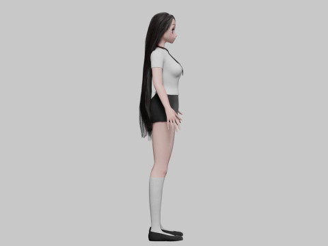 Basic Standard girl V31499 Modello 3D