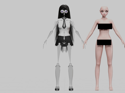 Basic Standard girl V31499 Modello 3D