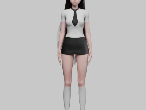 Basic Standard girl V31499 Modello 3D