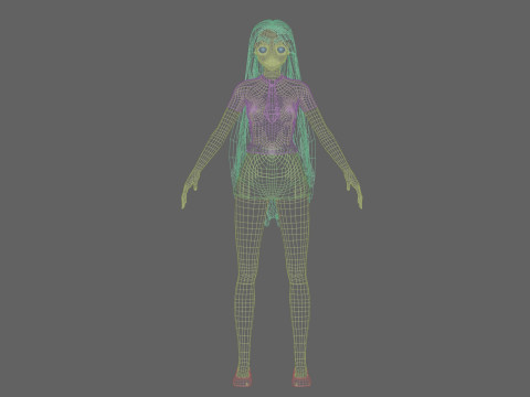 Basic Standard girl V31499 Modello 3D