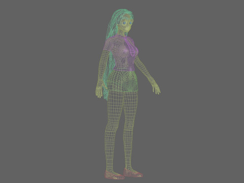 Basic Standard girl V31499 Modello 3D