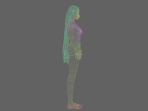 Basic Standard girl V31499 Modello 3D