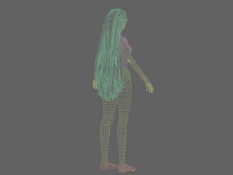 Basic Standard girl V31499 Modello 3D