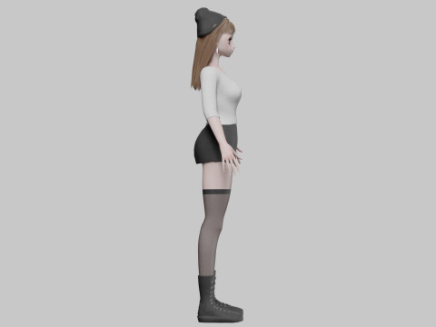 Beautiful anime girl V36210 Modelo 3D