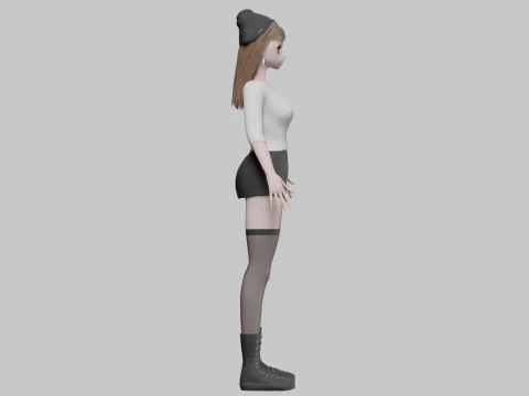 Beautiful anime girl V36210 3D Model