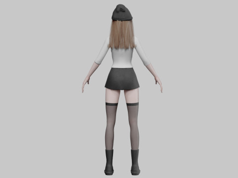 Beautiful anime girl V36210 Modelo 3D