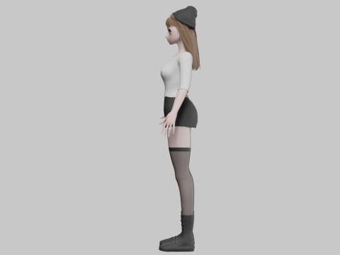 Beautiful anime girl V36210 Modelo 3D